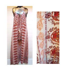 Paisley Print Romper Jumpsuit